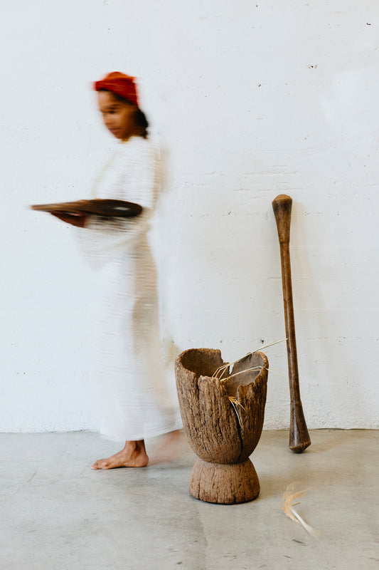 Print: Rice, Pestle, Mortar, photo by Oriana Koren